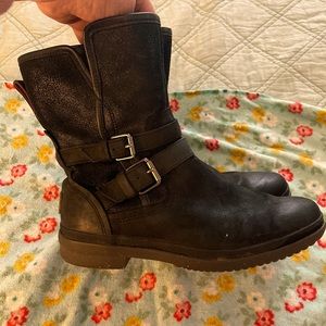 Waterproof Black Motorcycle Ugg boots Size 8